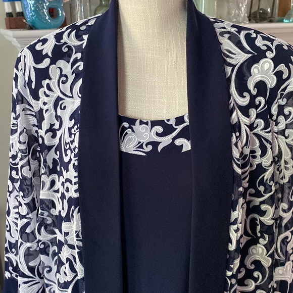 R&M Richards women’s two piece suit navy blue size 18 W - Picture 2 of 14